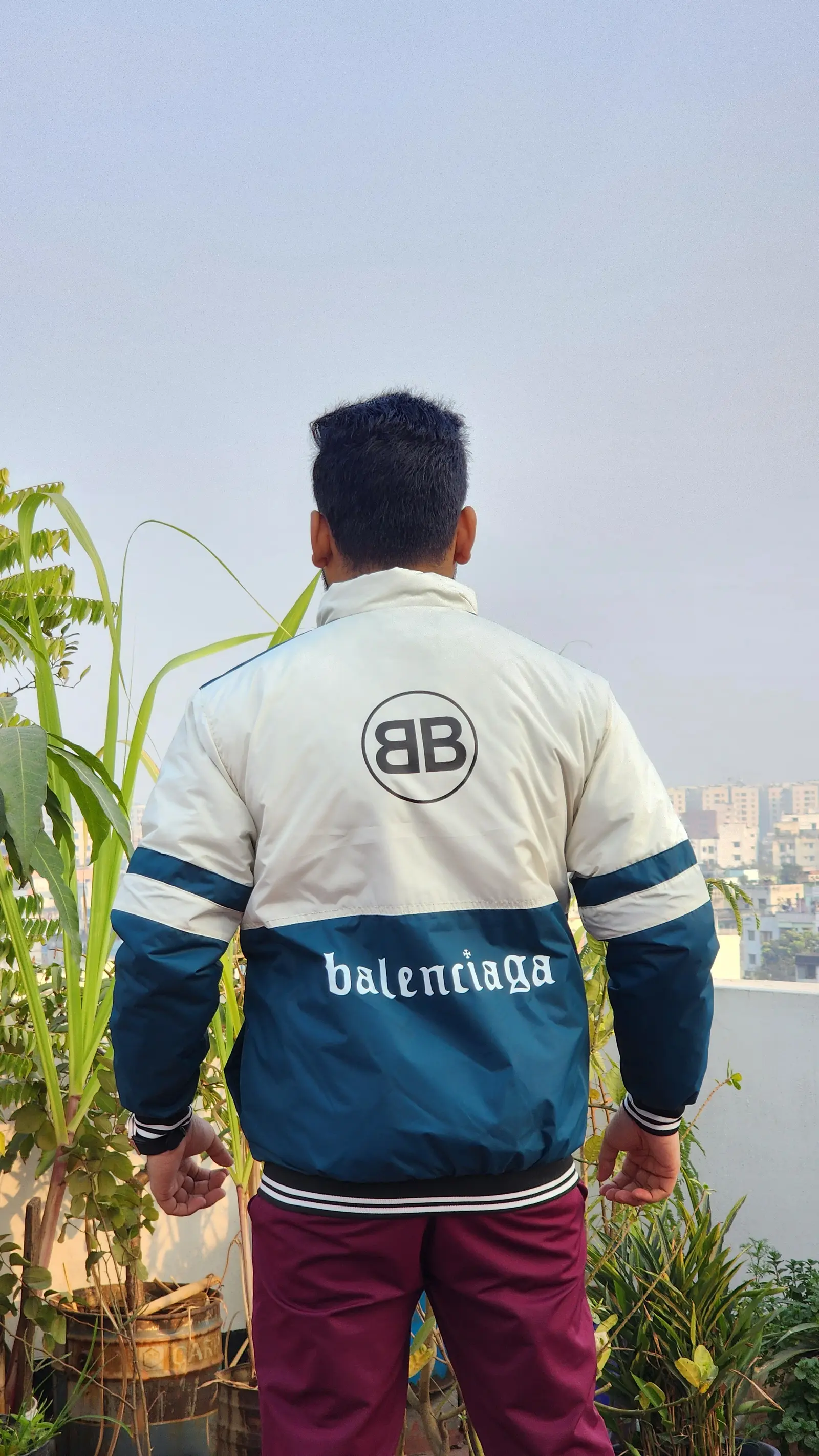 Premium White & Teal BB Edition Winter Jacket