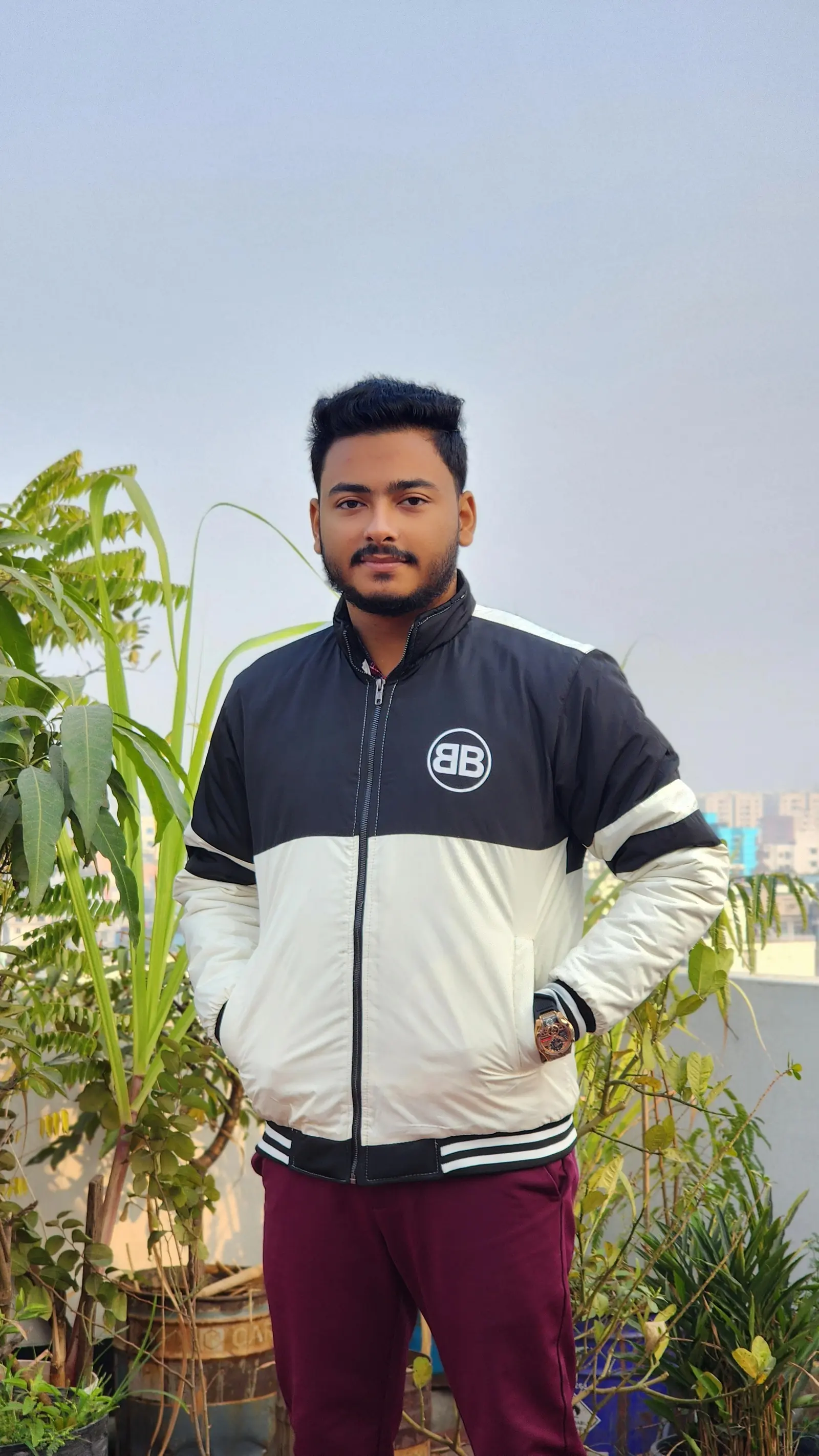 BB Black & White Premium Winter Padding Jacket