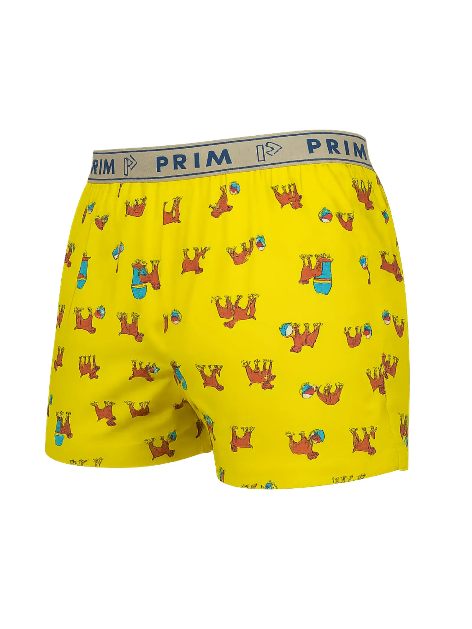 Bright Yellow Camel-Print Premium Cotton Boxer for Men