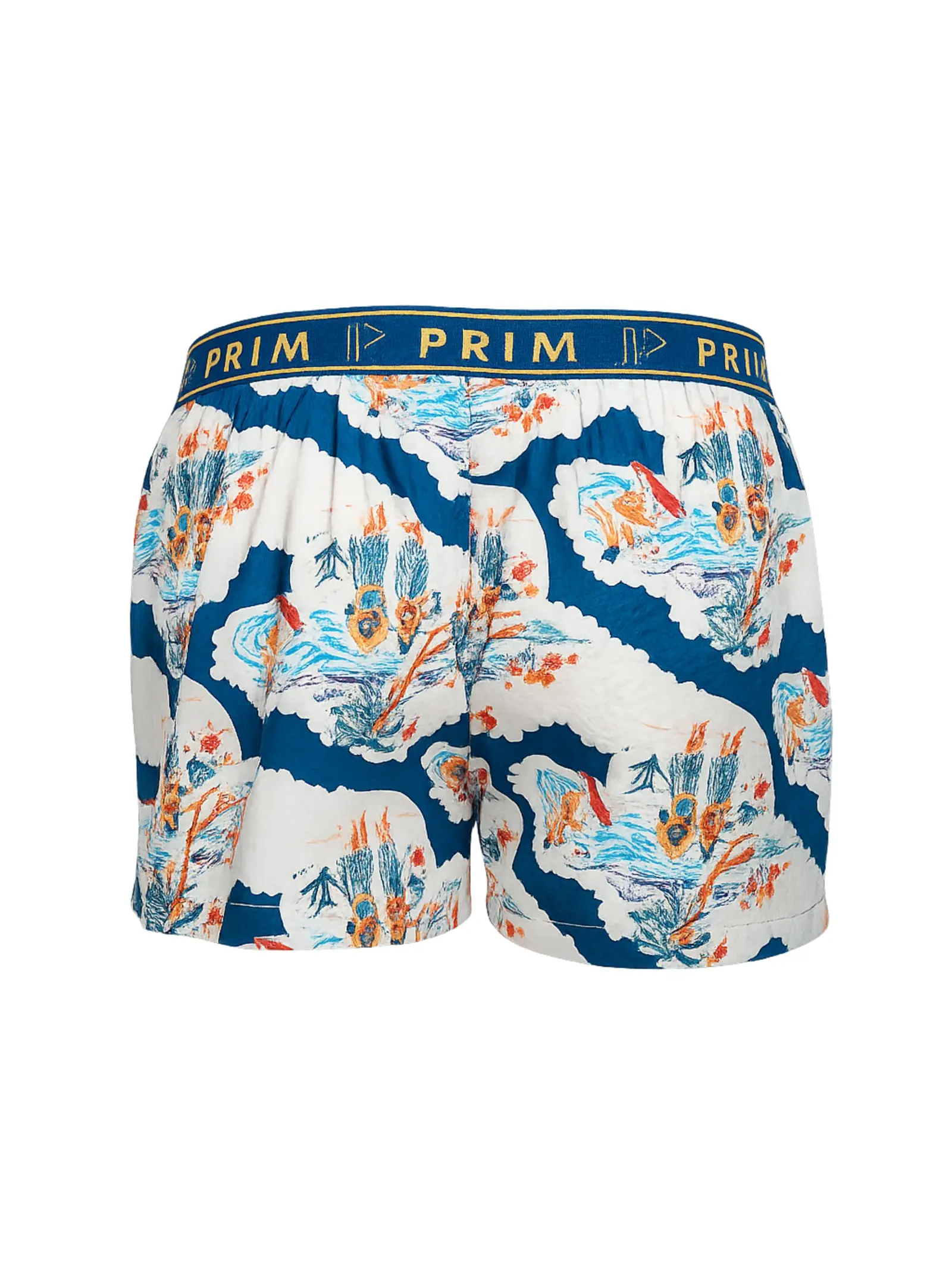 Blue & White Tropical Print Premium Cotton Boxer for Men