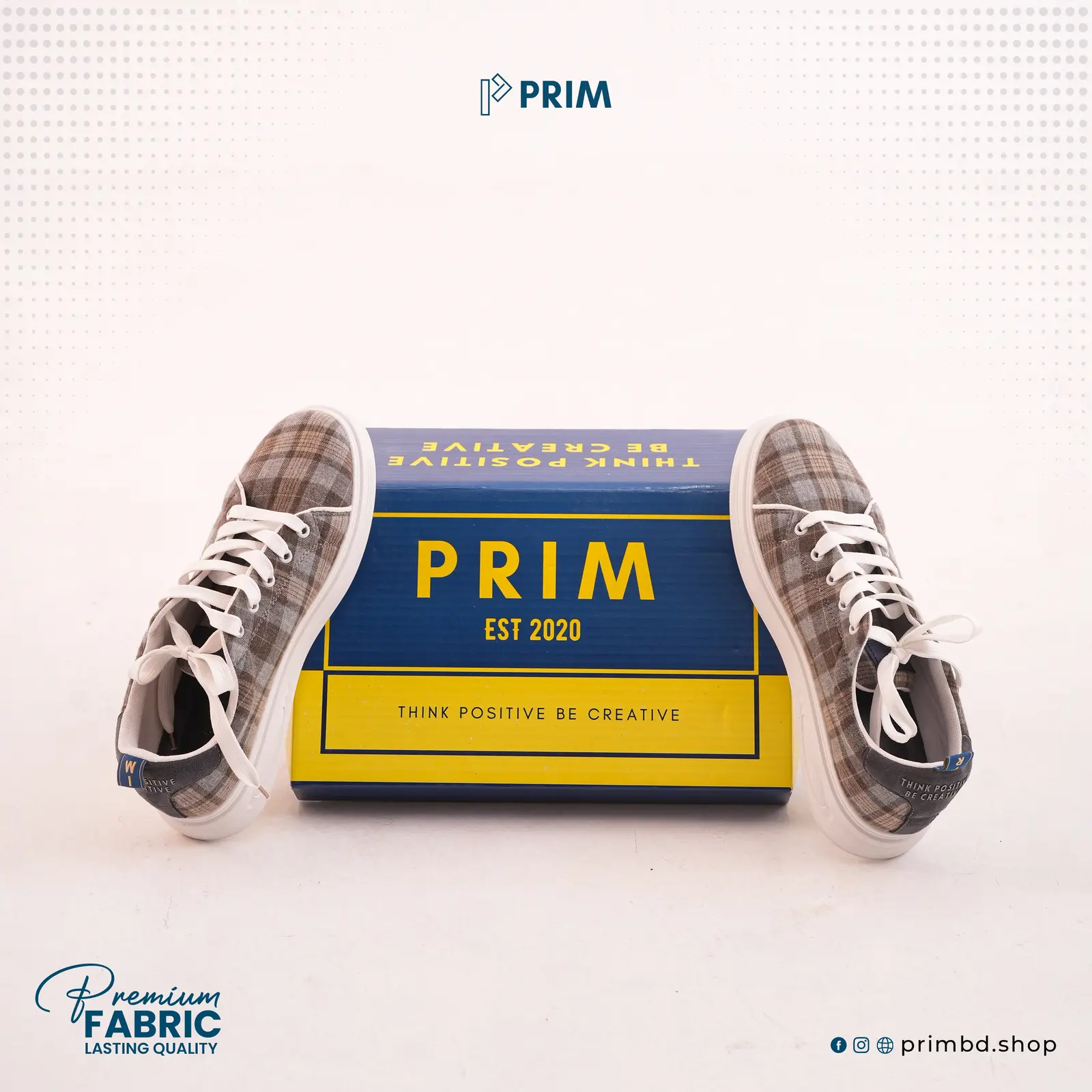 PRIM Premium Woven Shoes | Brown Heritage Check