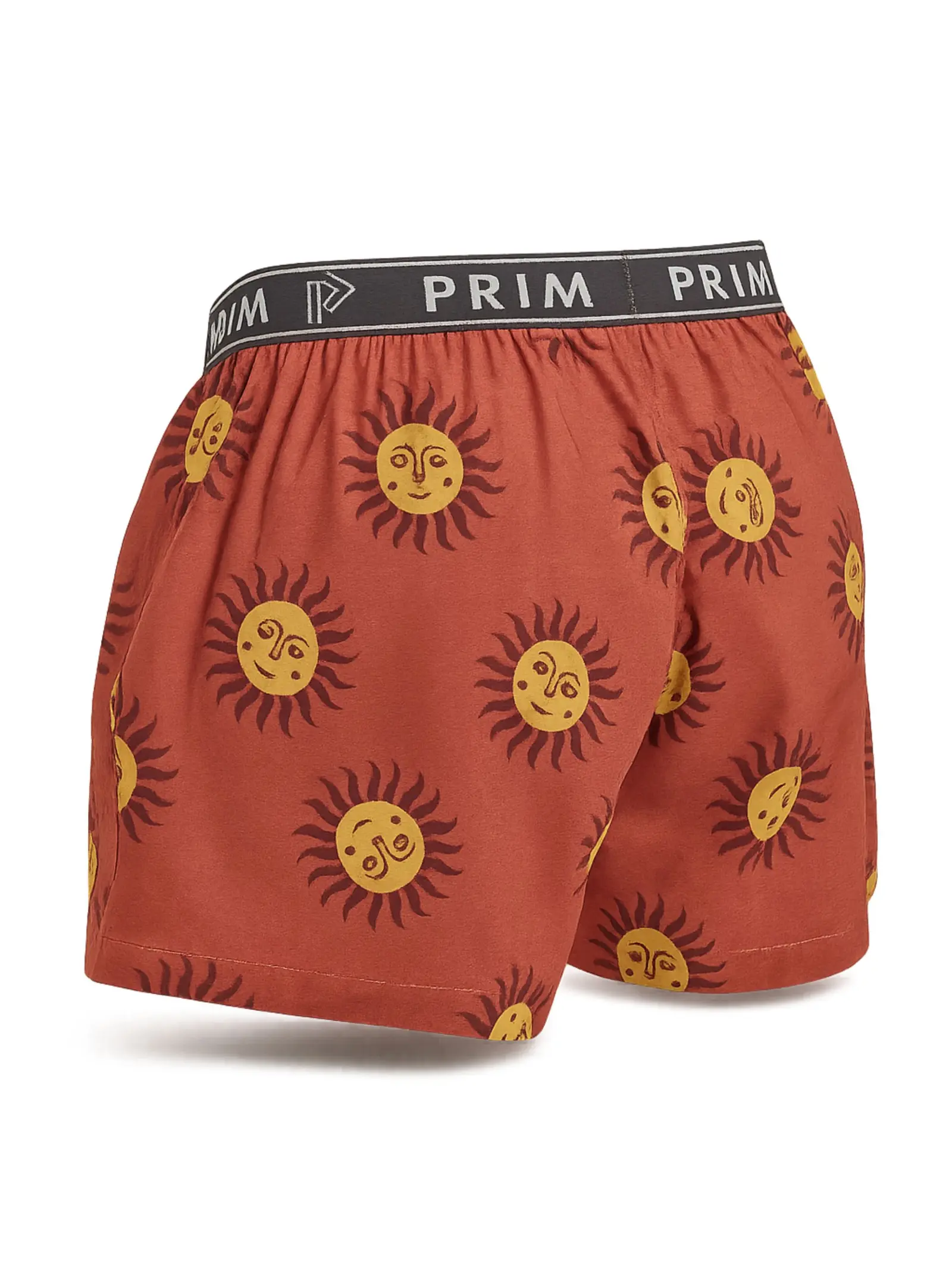 Rust Orange Sun-Print Premium Cotton Boxer for Men