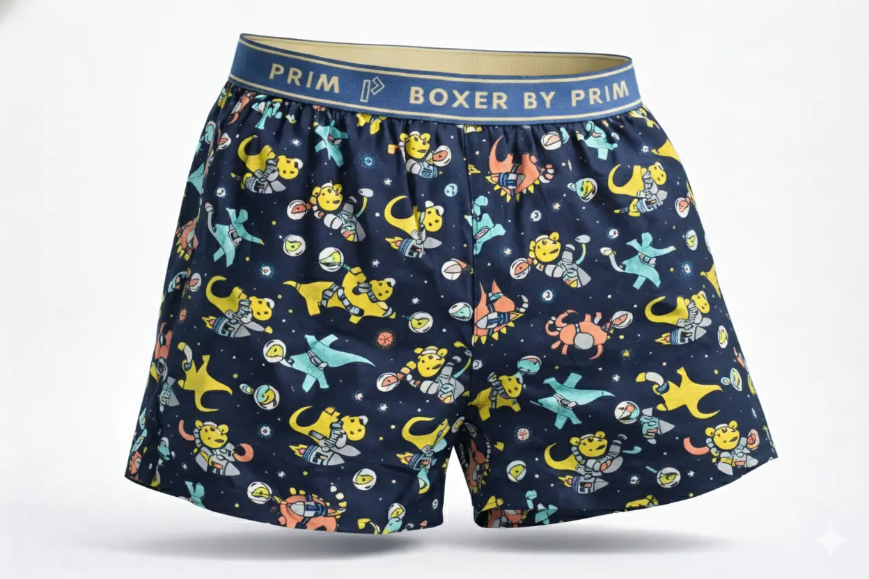 Space Dinosaur Printed Premium Cotton Boxer for Men