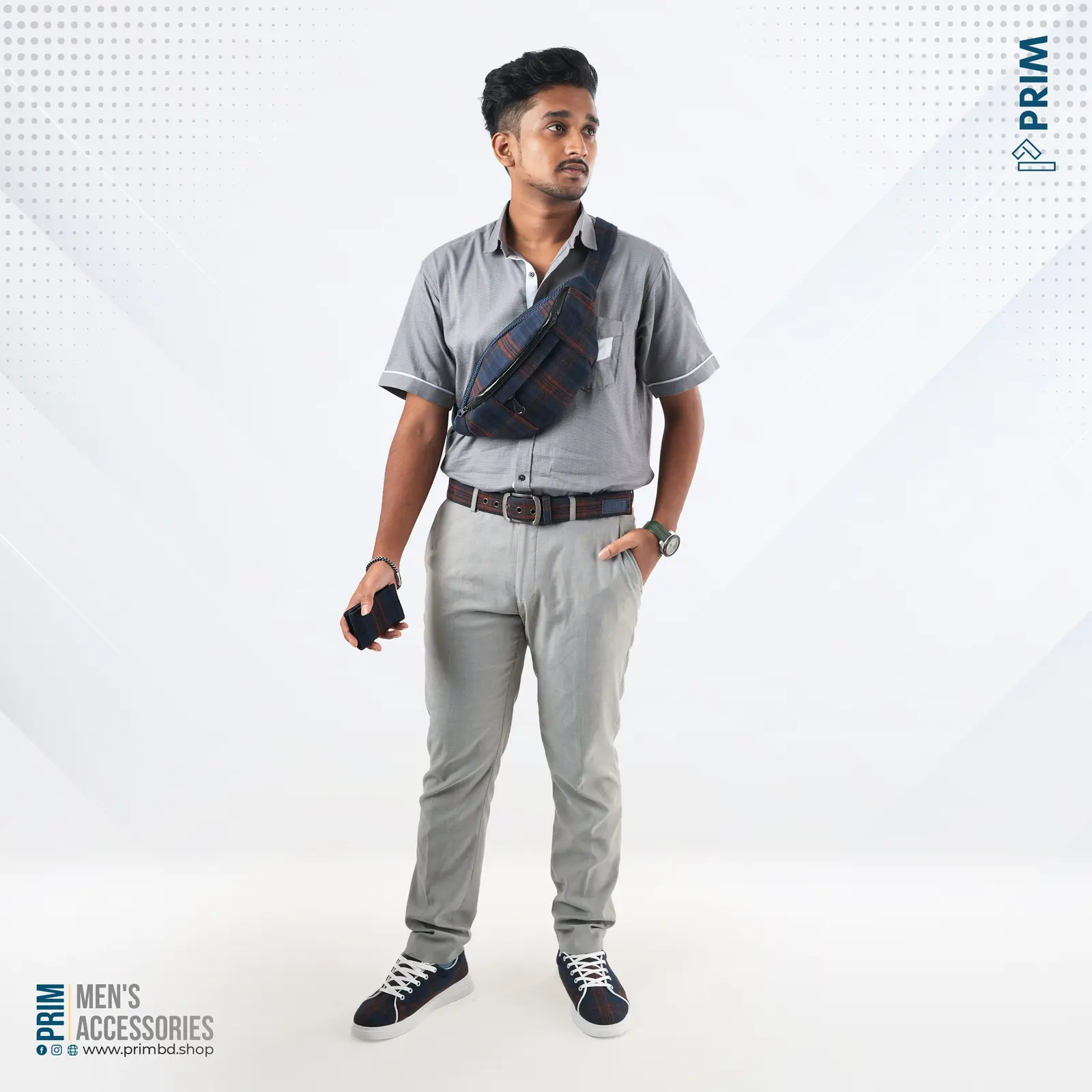 PRIM Premium Waterproof Crossbody Bag | Midnight Navy Rust