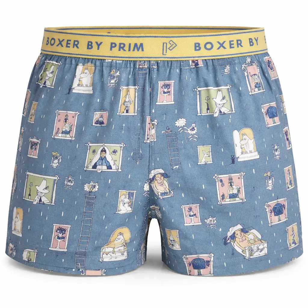 Vintage Cartoon Printed Cotton Boxer for Men