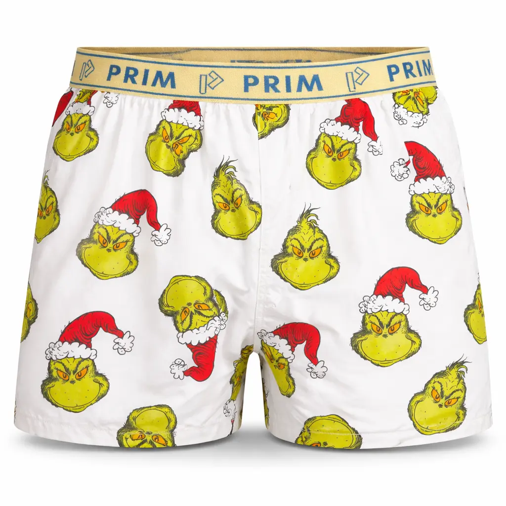 Grinch Christmas Printed Cotton Boxer for Men