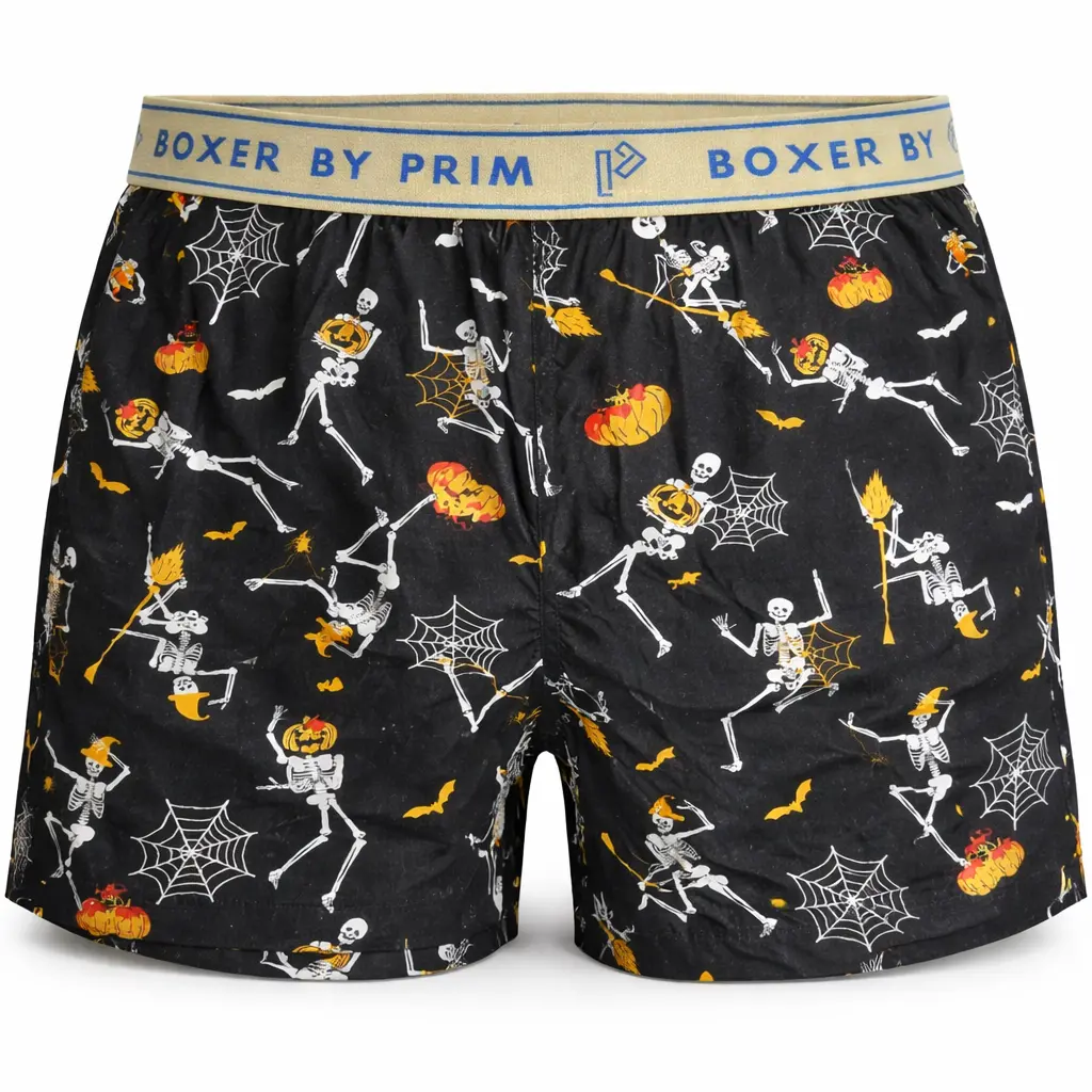 Halloween Skeleton Printed Cotton Boxer for Men