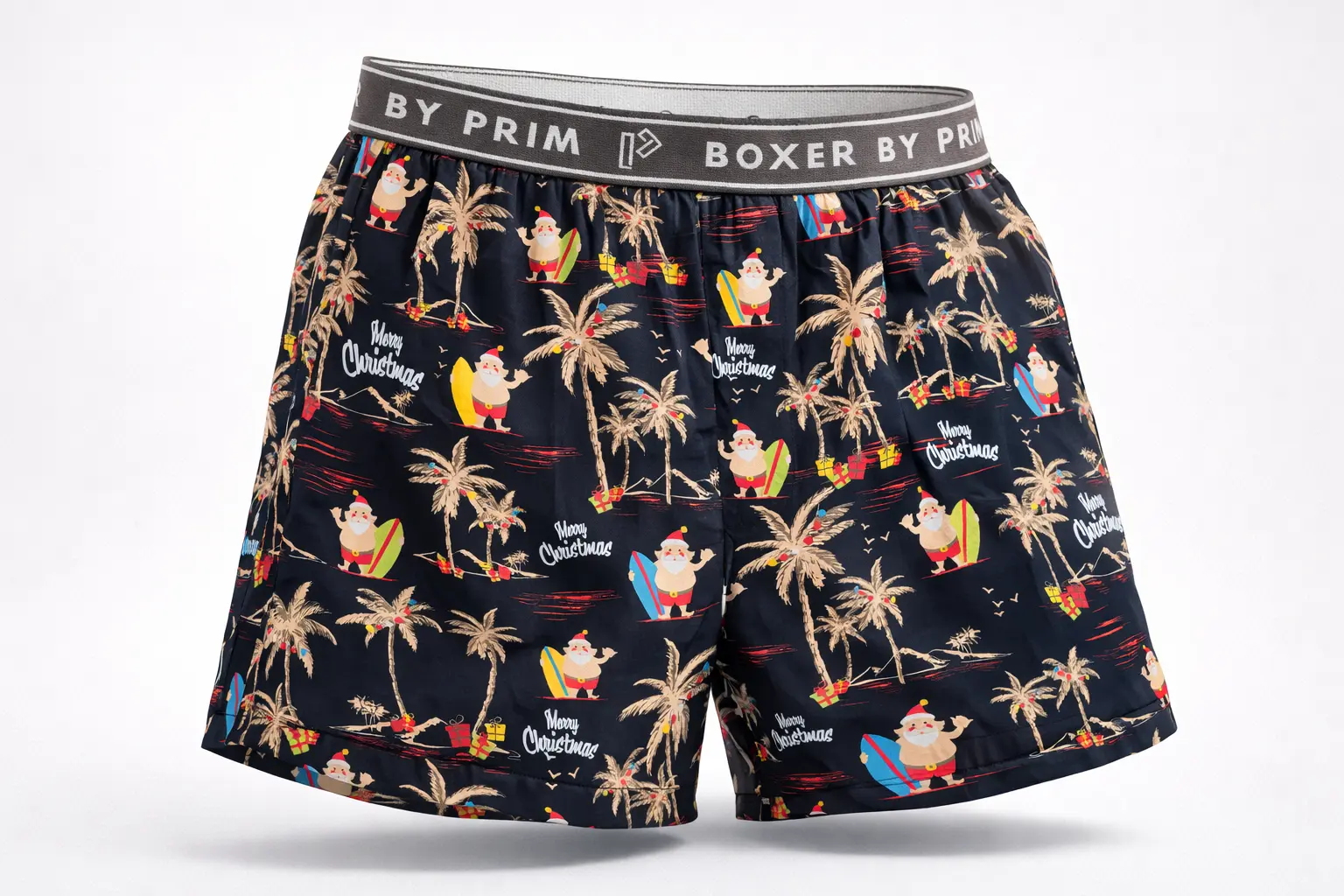 Christmas Surf Printed Premium Cotton Boxer for Men
