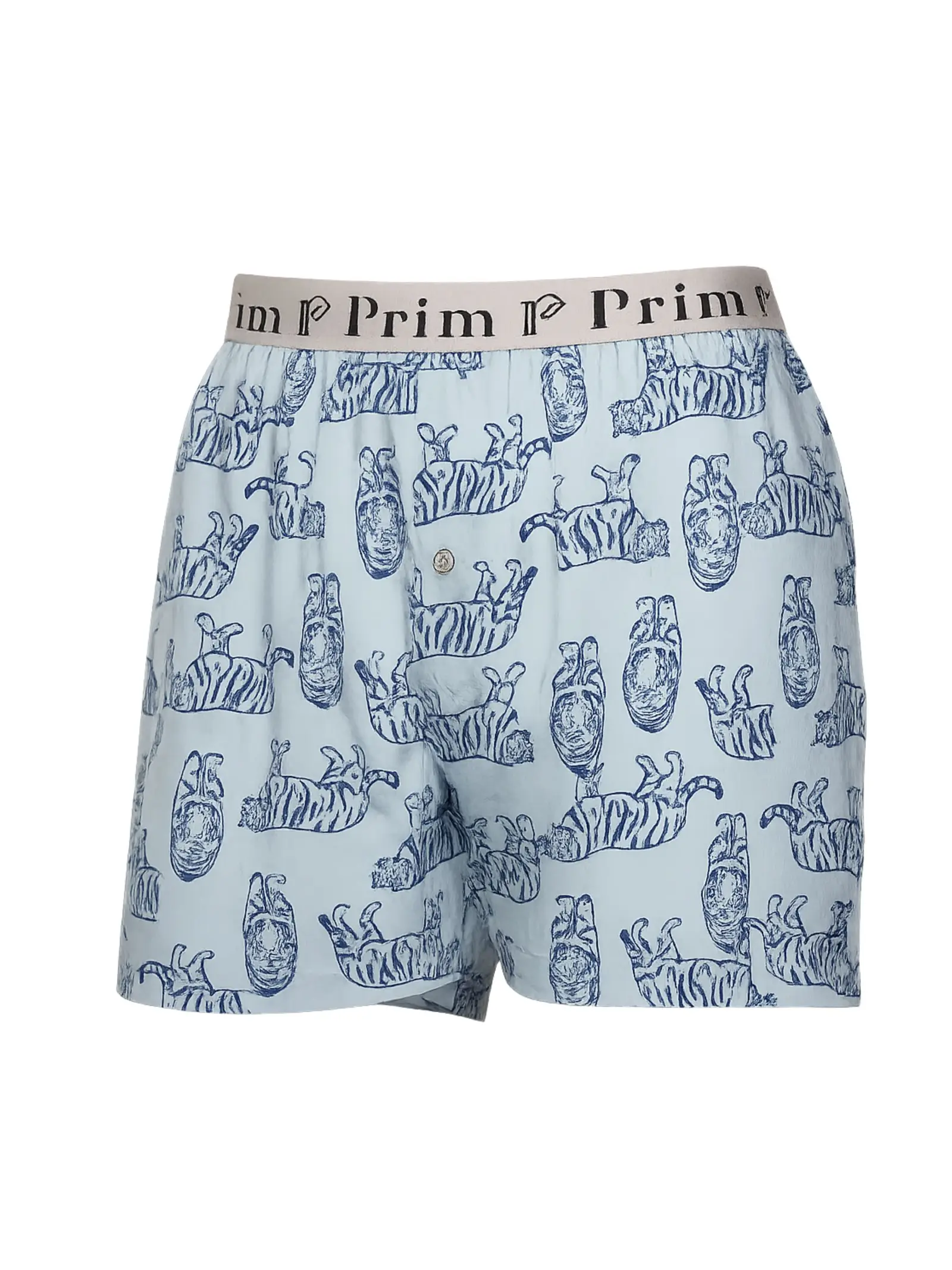Light Blue Tiger Print Premium Cotton Boxer for Men