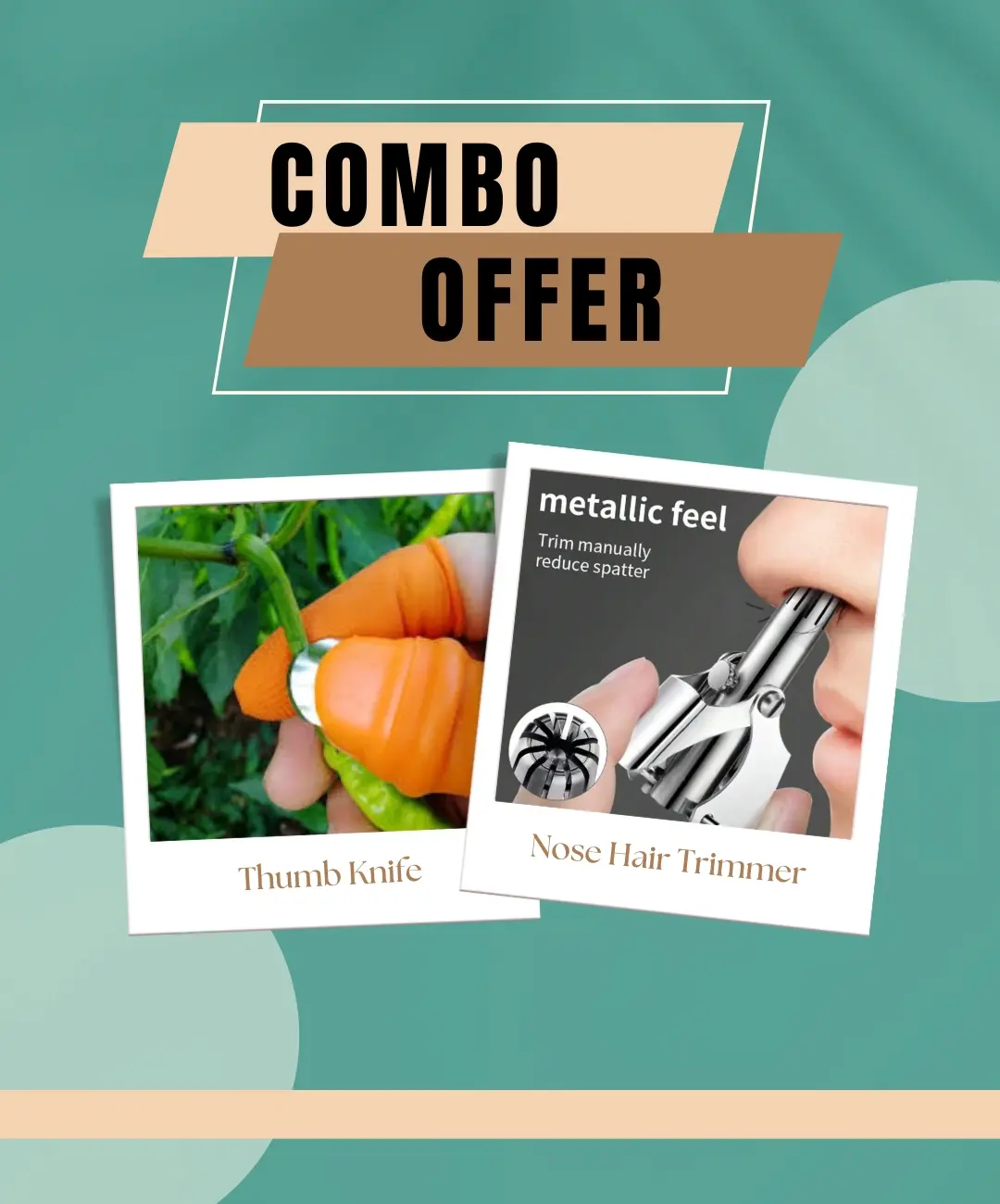 Thumb Knife & Nose Hair Trimmer Combo Offer
