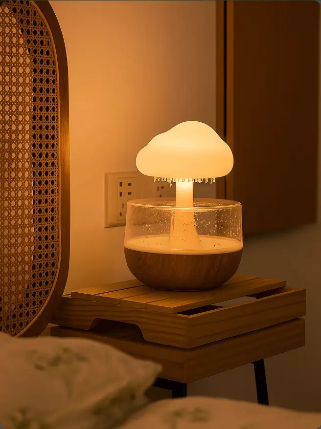 Rain Cloud Night Light Humidifier | 7 Color LED Aroma Diffuser