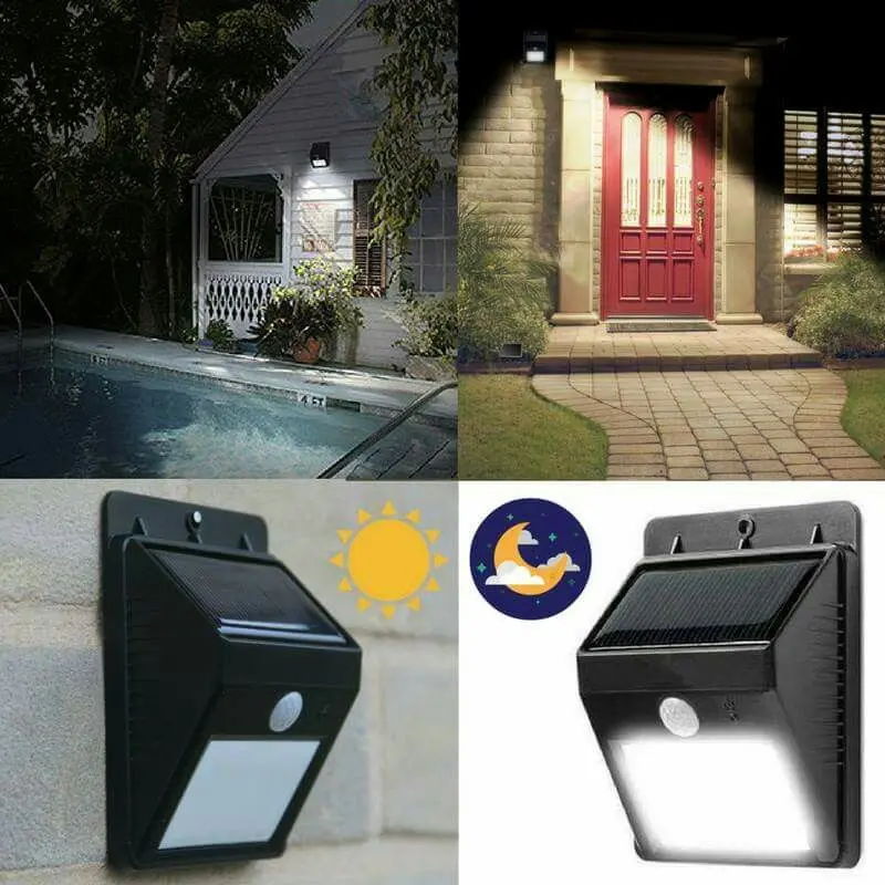 30 LED Solar Motion Sensor Wall Light | Waterproof Outdoor Light