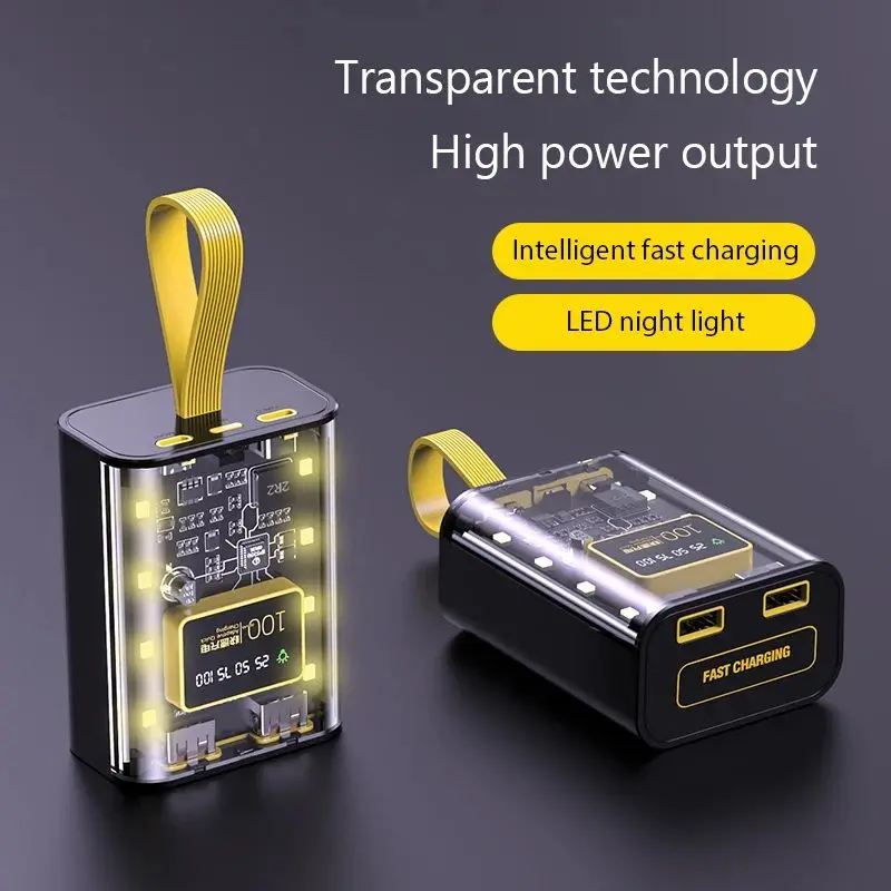 Electrica Fast charging Transparent Power Bank with Night Light