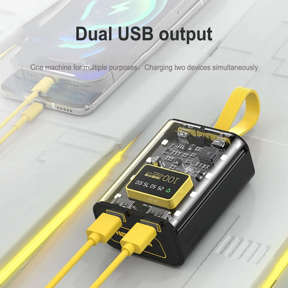 Electrica Fast charging Transparent Power Bank with Night Light