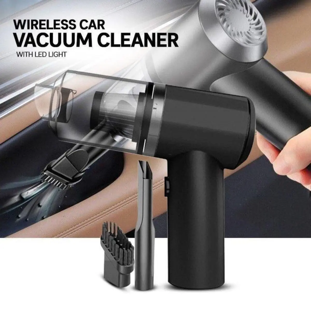 3-in-1 Mini Car Vacuum Cleaner & Air Blower | Rechargeable