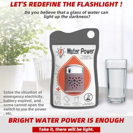 Water Power Emergency Salt-Water Lamp | No Battery Needed