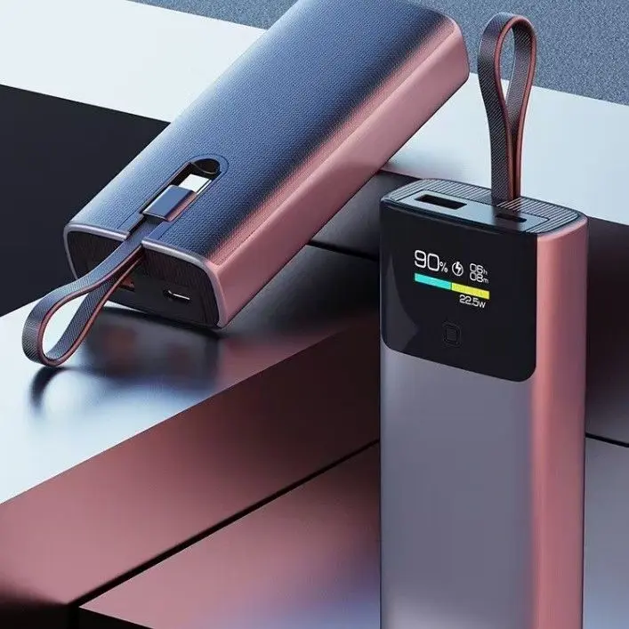 Electrica 22.5W Built-in Cable Fast Charging Power Bank with Smart Digital Display TFT Color Screen