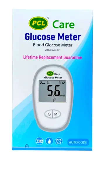 PCL Care Blood Glucose Monitoring Machine ( মোট ৬০ (৫০+১০) স্ট্রিপ+৬০ (৫০+১০) নিডেল)