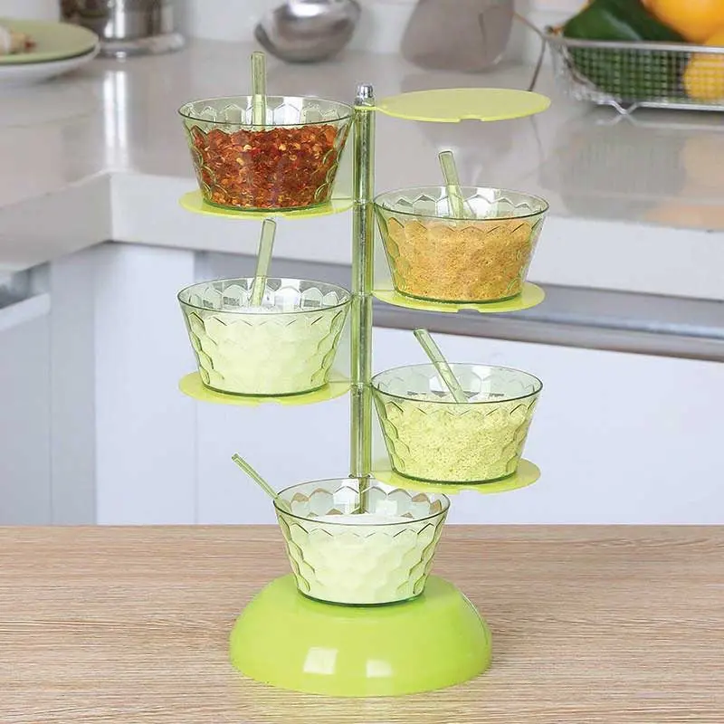Rotating Spice Rack 5 Tier – Vertical Rotatable