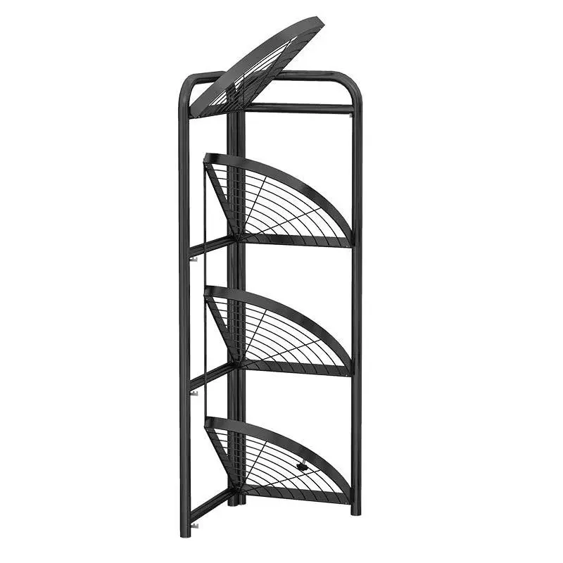 4 Layer Foldable Corner Shelf – Heavy Duty Metal