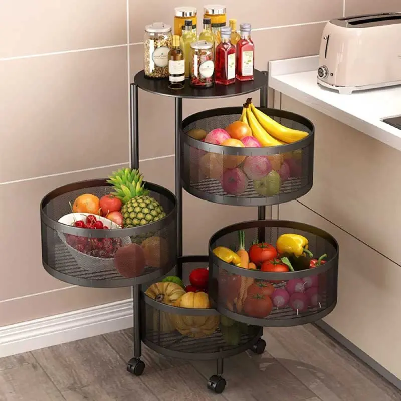 5 Layer Round Shape Kitchen Rack