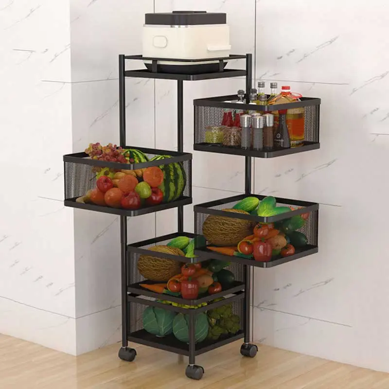 6 Layer Square Shape Kitchen Rack