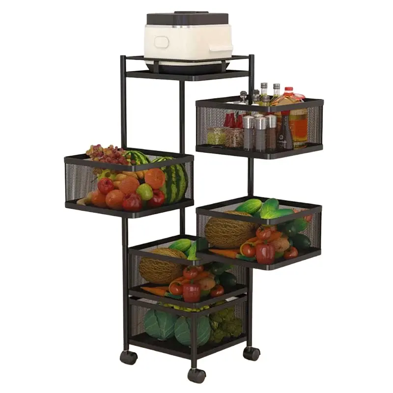 6 Layer Square Shape Kitchen Rack