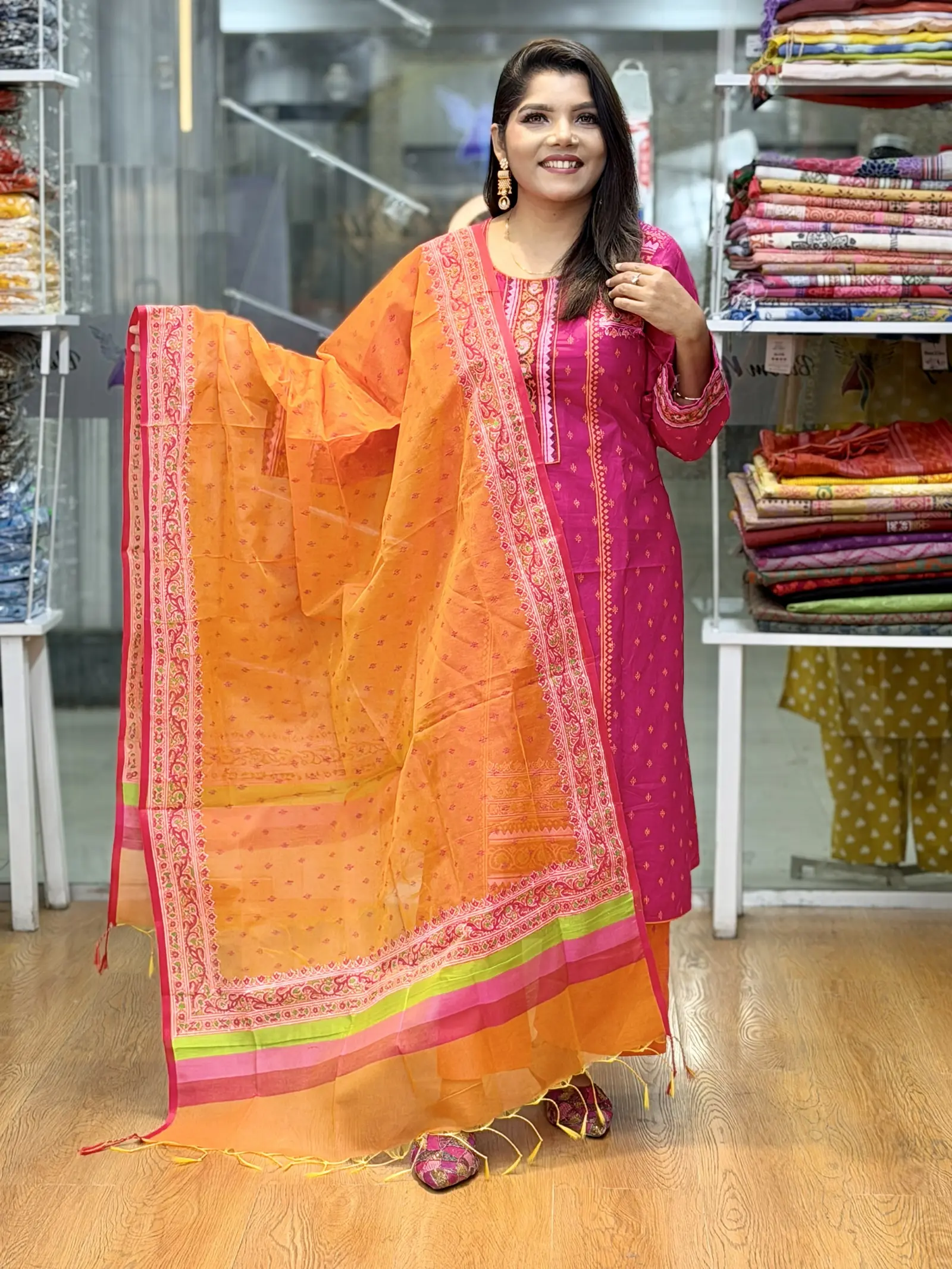 Agnishikha Aarong Cotton Three Piece