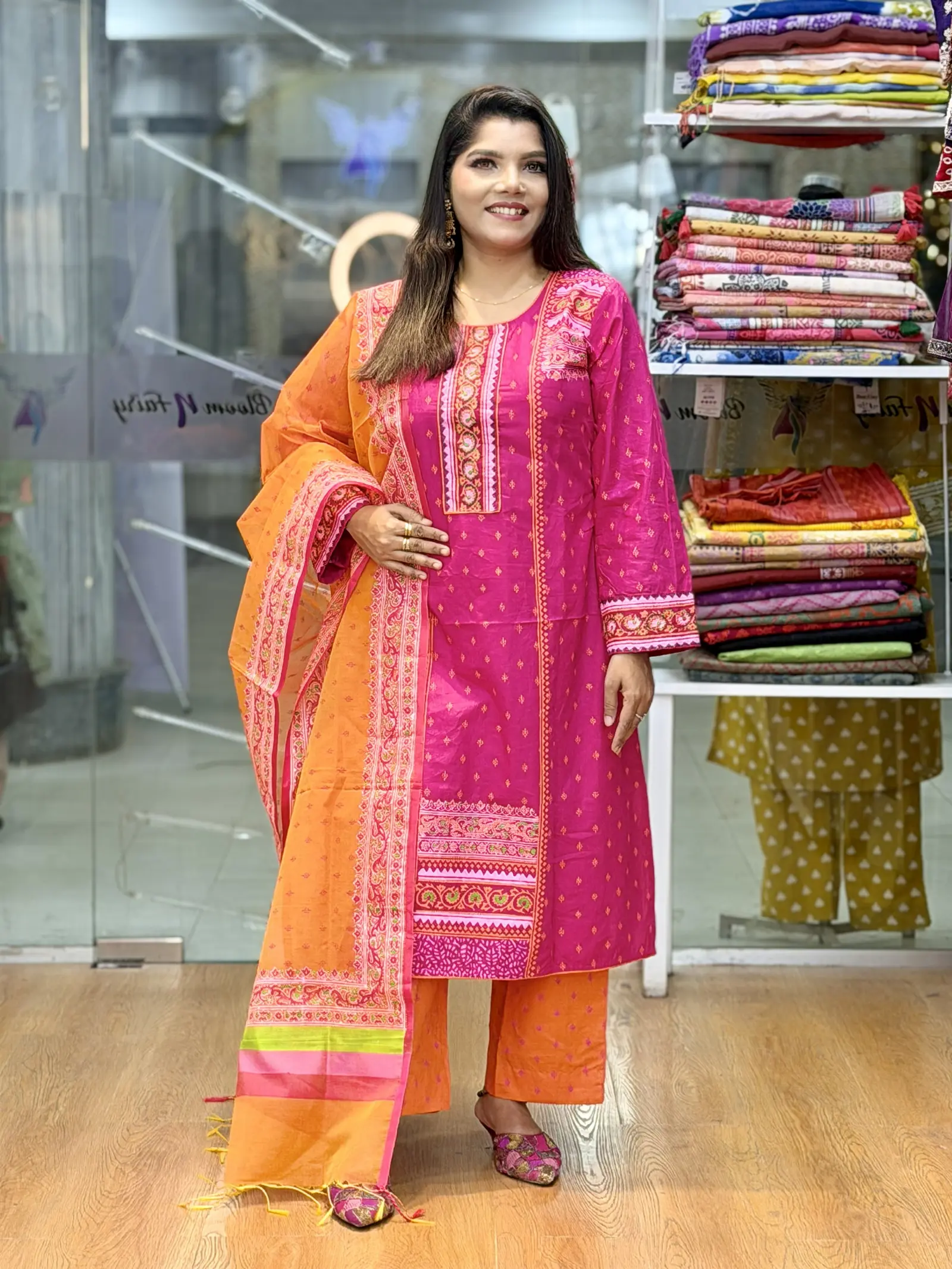 Agnishikha Aarong Cotton Three Piece