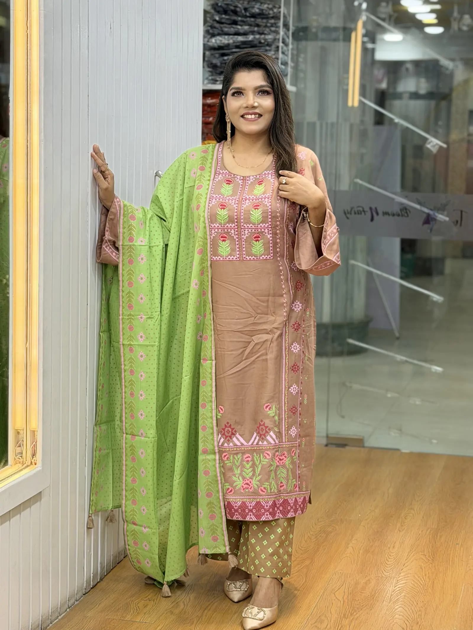 Shemoly Aarong Cotton Three Piece