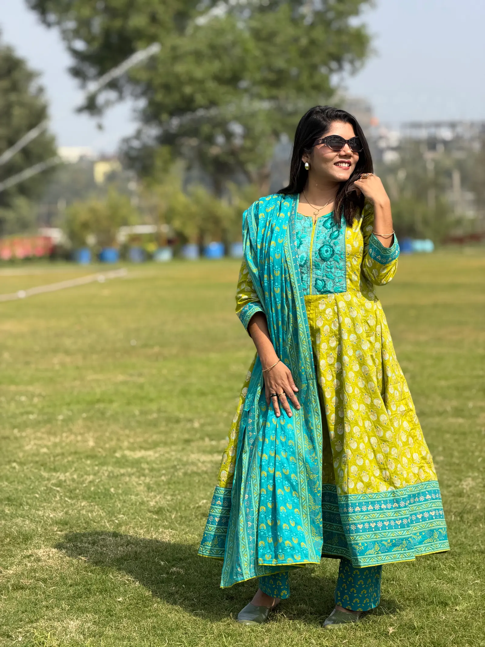 Bonolota Aarong Cotton Anar Koli Three Piece