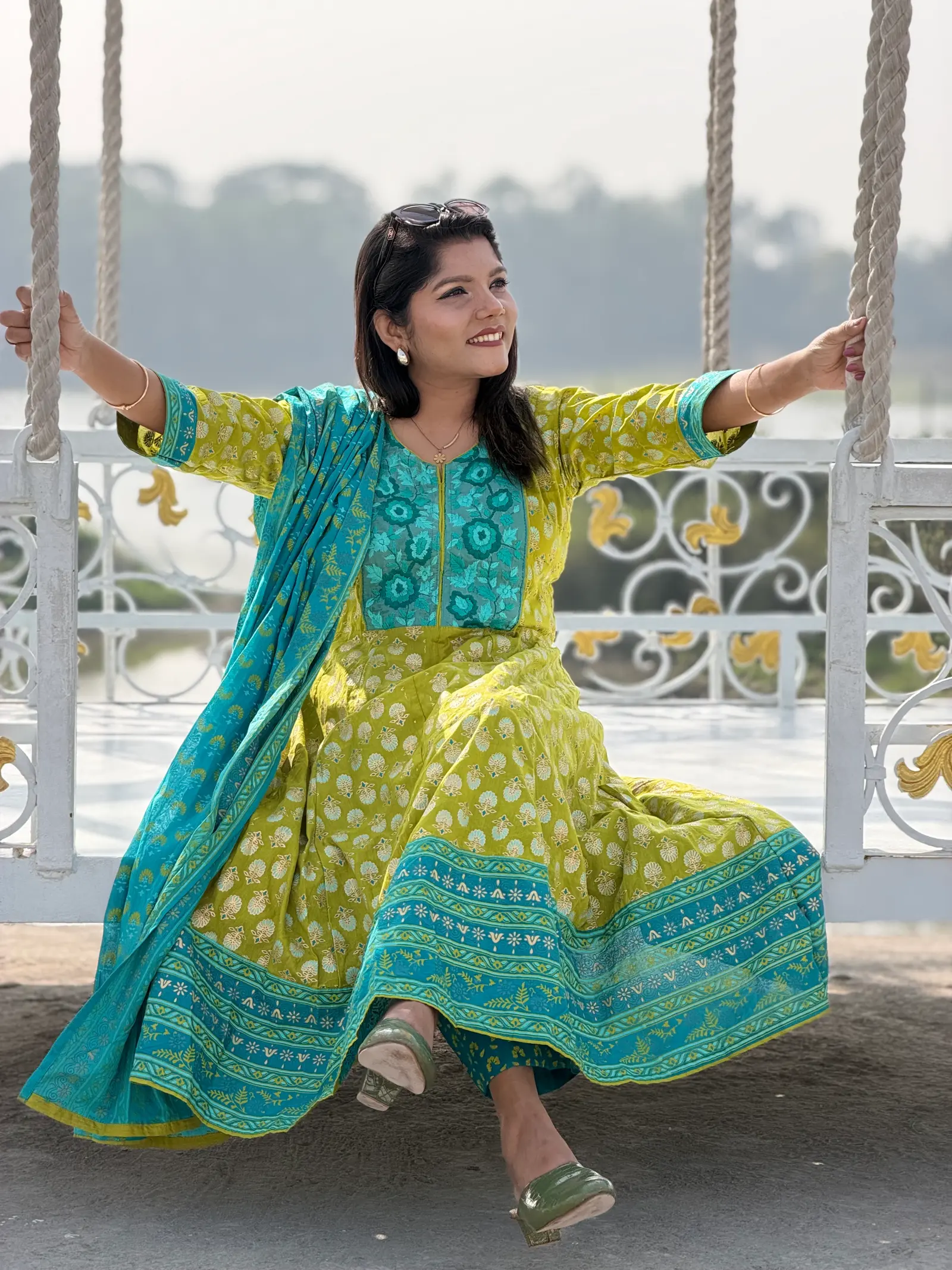 Bonolota Aarong Cotton Anar Koli Three Piece