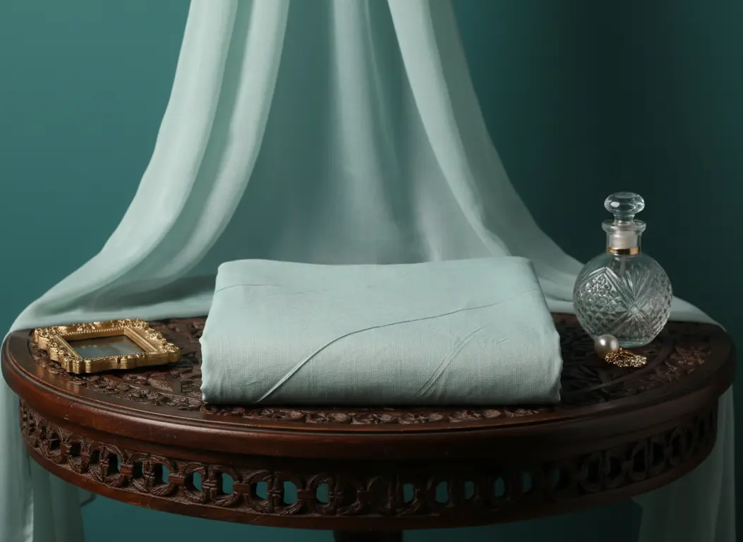 Nishat Unstitched Cotton 3-Piece with Sequence & Embroidery – Light Sky Color