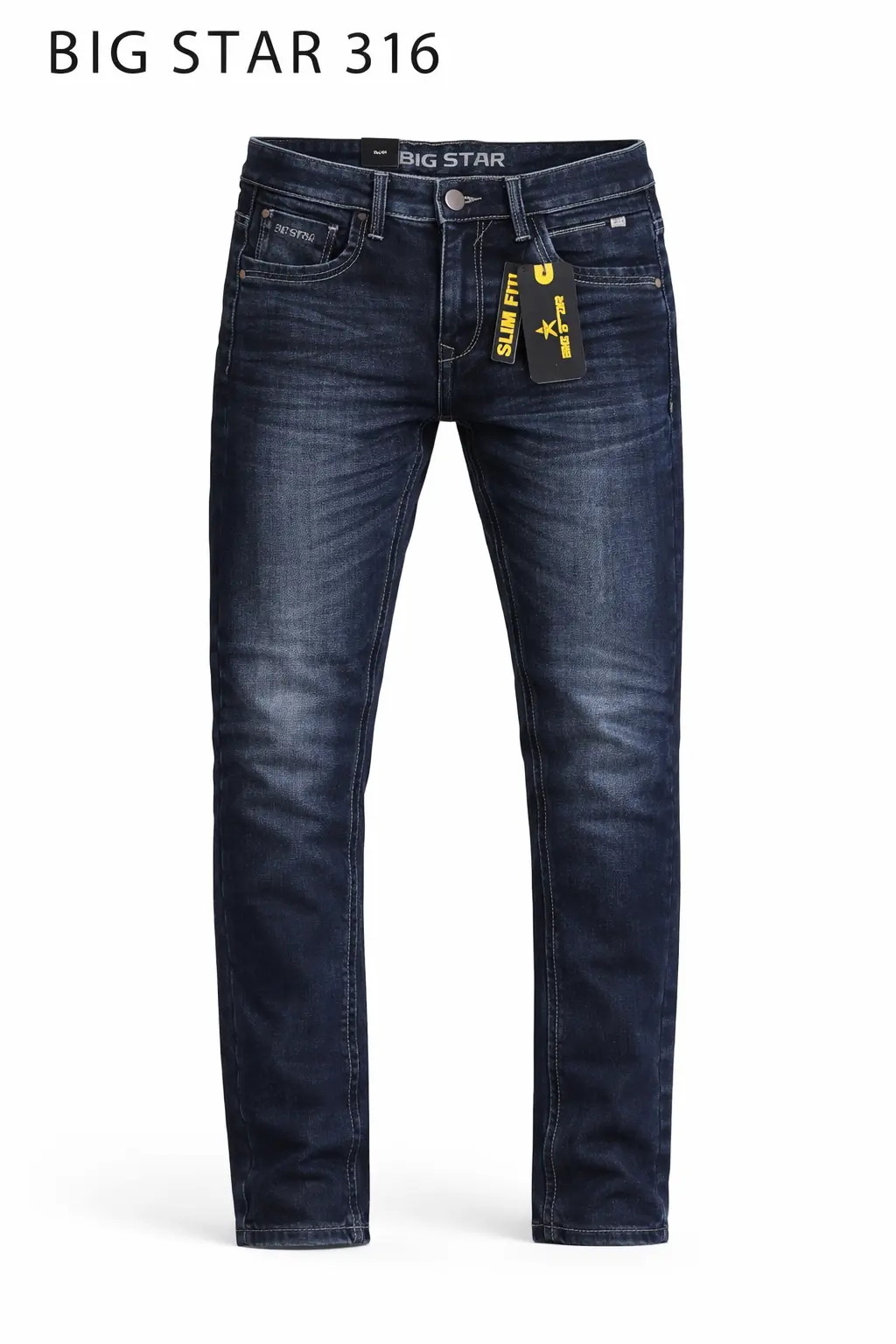 BIG STAR 316 Premium Dark Wash Slim Fit Denim Jeans