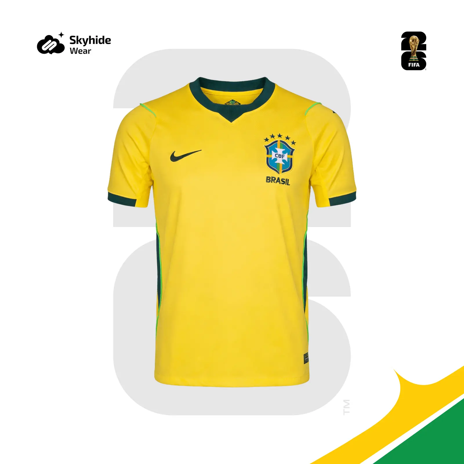 Brazil 2026 Inspired Home Jersey Fan Edition in BD
