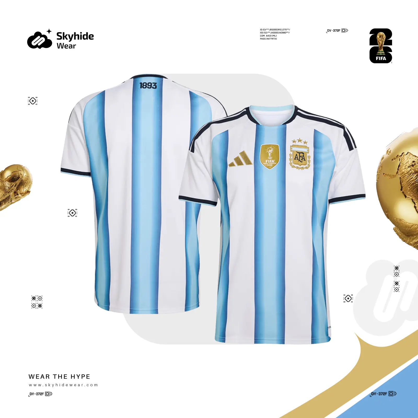 Argentina 2026 Inspired Home Jersey Player Edition in BD